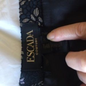 Women's Black and Silver Lurex patterned skirt